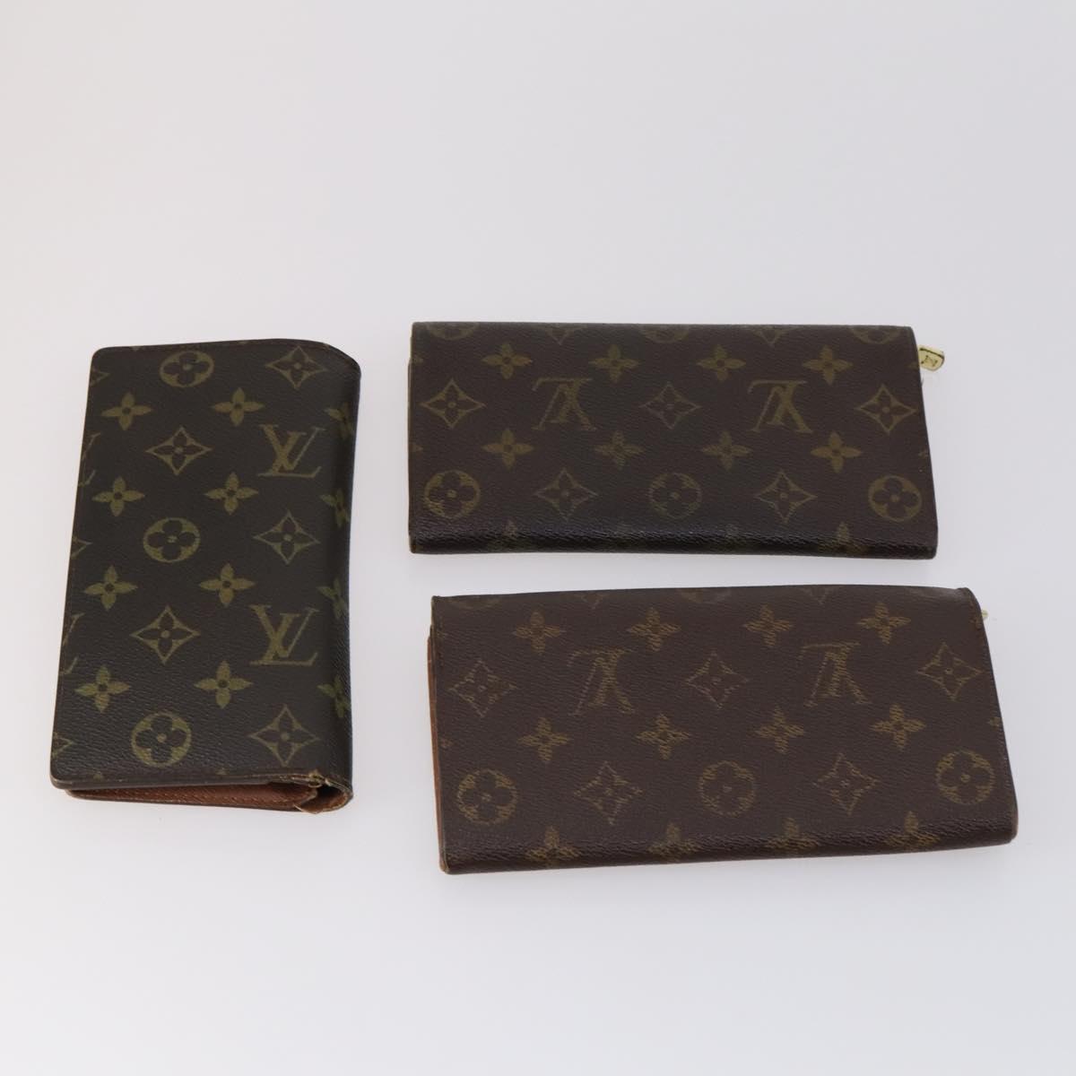 LOUIS VUITTON Monogram Long Wallet 6Set LV Auth 144732