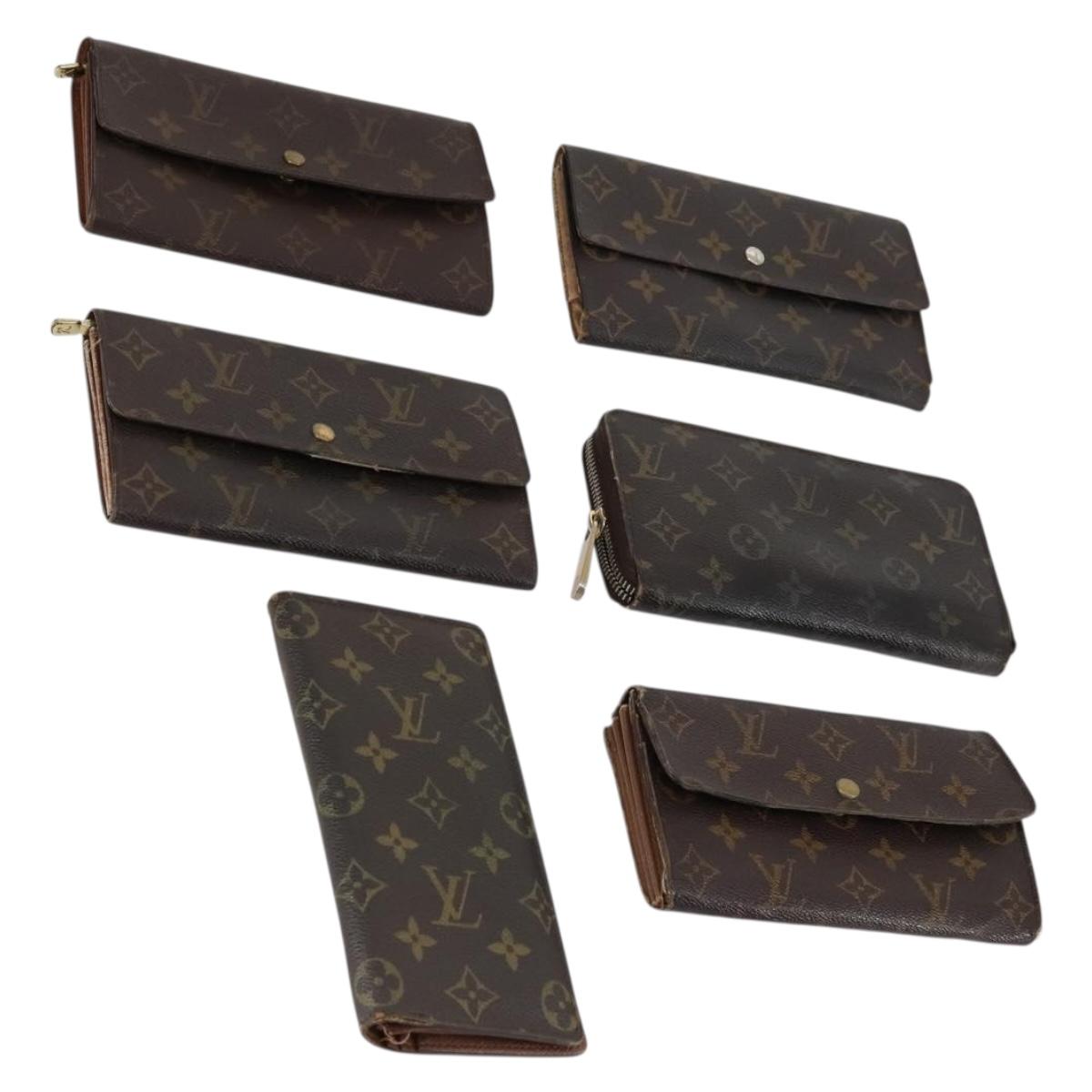 LOUIS VUITTON Monogram Long Wallet 6Set LV Auth 144732