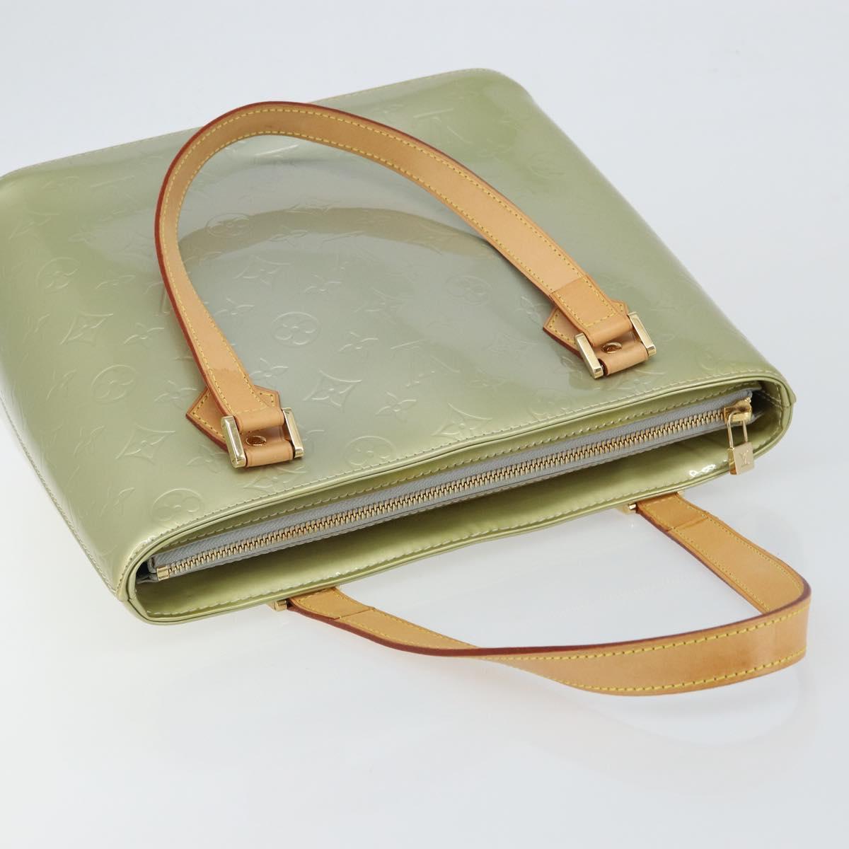 LOUIS VUITTON Monogram Vernis Houston Hand Bag Gris M91053 LV Auth 144763