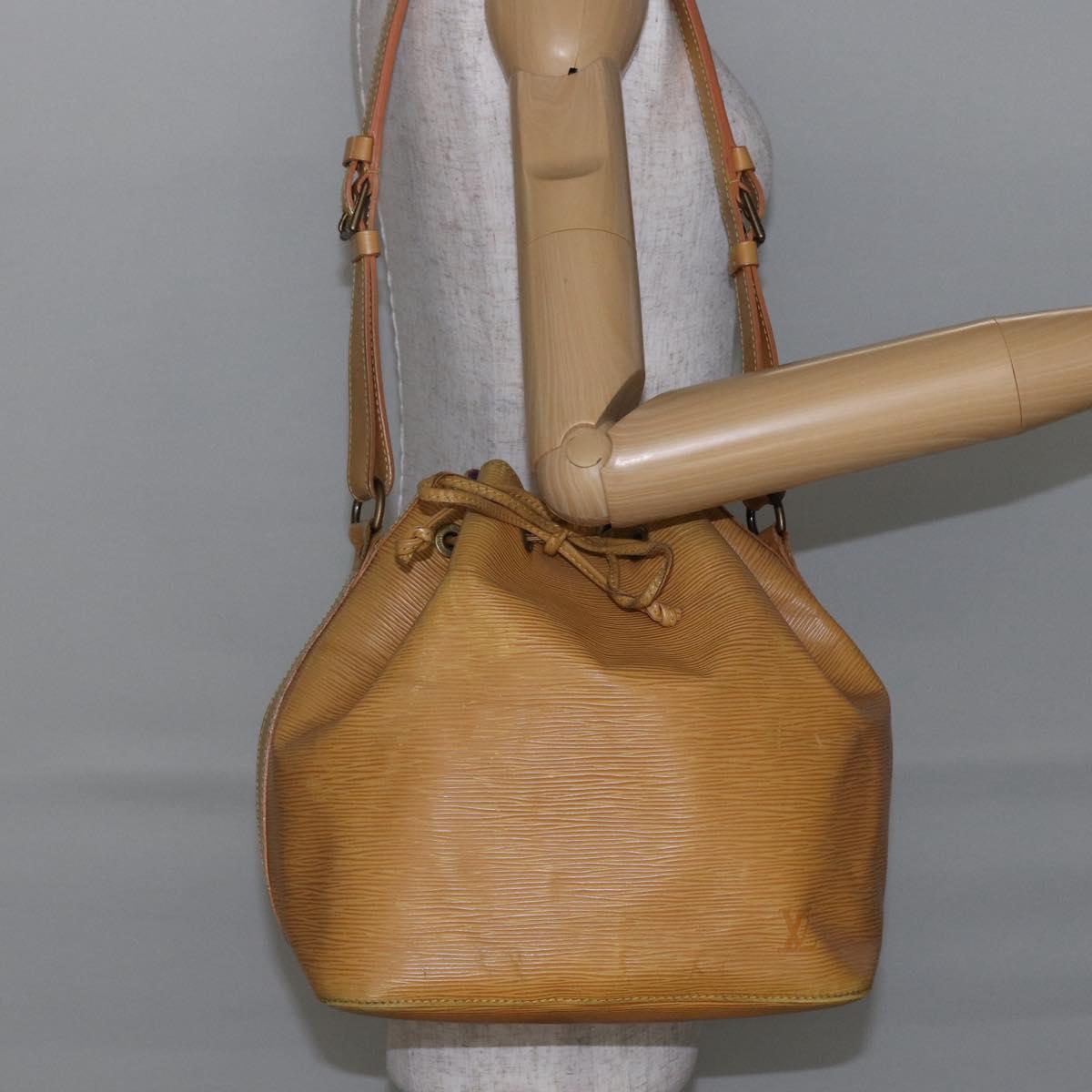 LOUIS VUITTON Epi Petit Noe Shoulder Bag Yellow M44109 LV Auth 144770