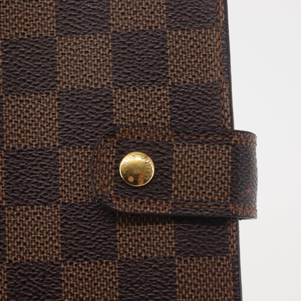 LOUIS VUITTON Damier Ebene Agenda MM Day Planner Cover R20240 LV Auth 144772