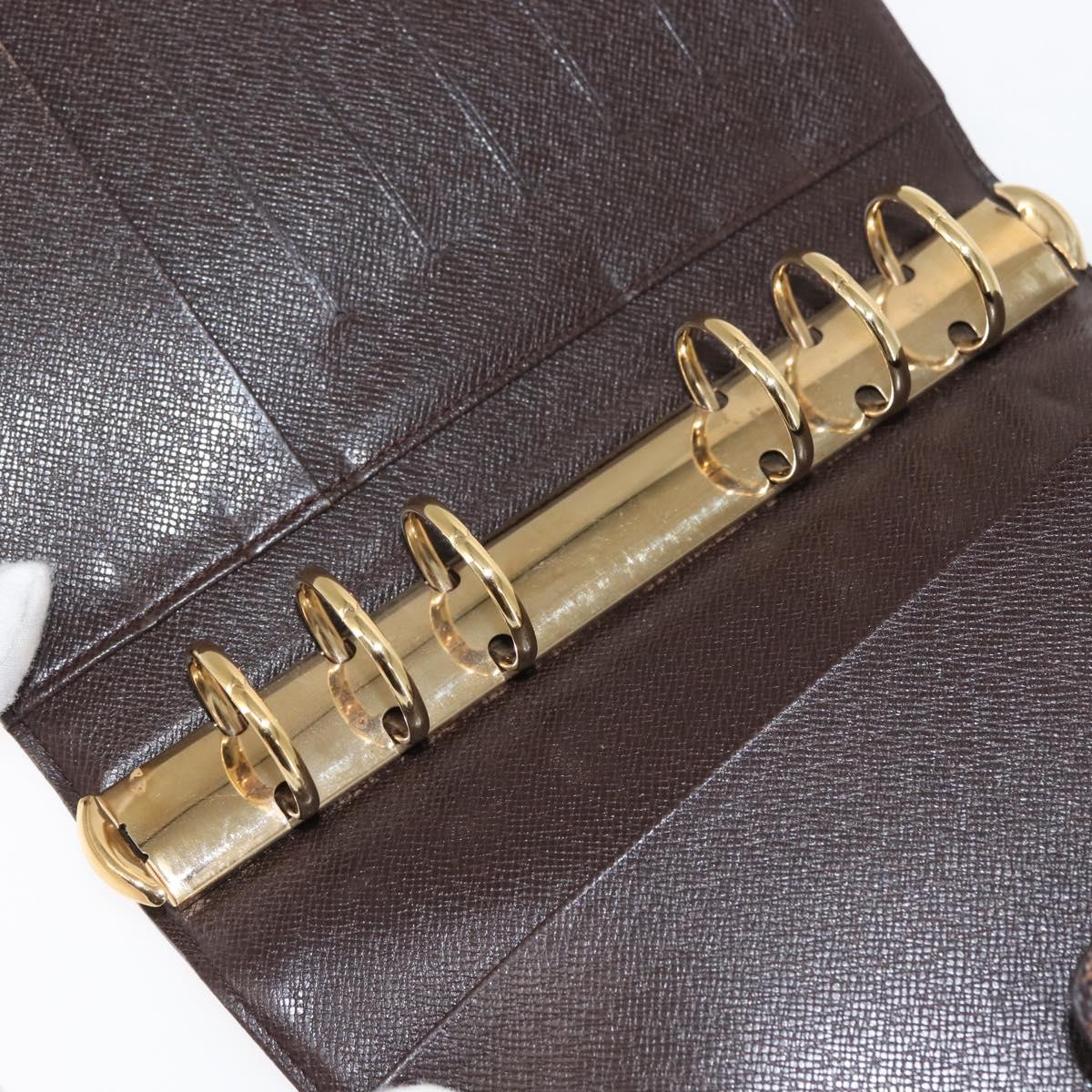 LOUIS VUITTON Damier Ebene Agenda MM Day Planner Cover R20240 LV Auth 144772