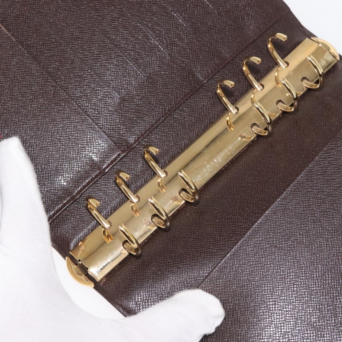 LOUIS VUITTON Damier Ebene Agenda MM Day Planner Cover R20240 LV Auth 144772