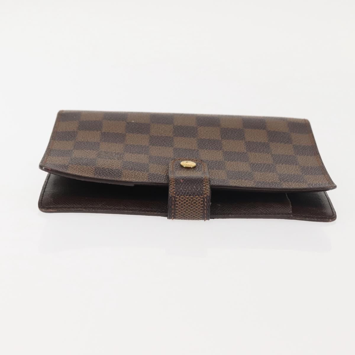 LOUIS VUITTON Damier Ebene Agenda MM Day Planner Cover R20240 LV Auth 144772