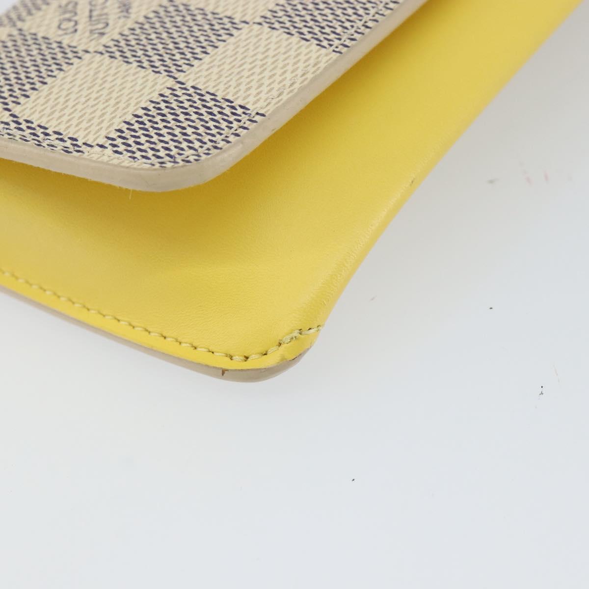 LOUIS VUITTON Damier Azur Etui Lunette Woody Glasses Case GI0388 LV Auth 144773