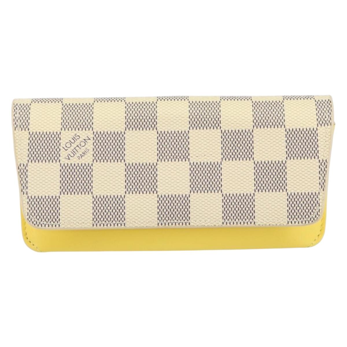 LOUIS VUITTON Damier Azur Etui Lunette Woody Glasses Case GI0388 LV Auth 144774