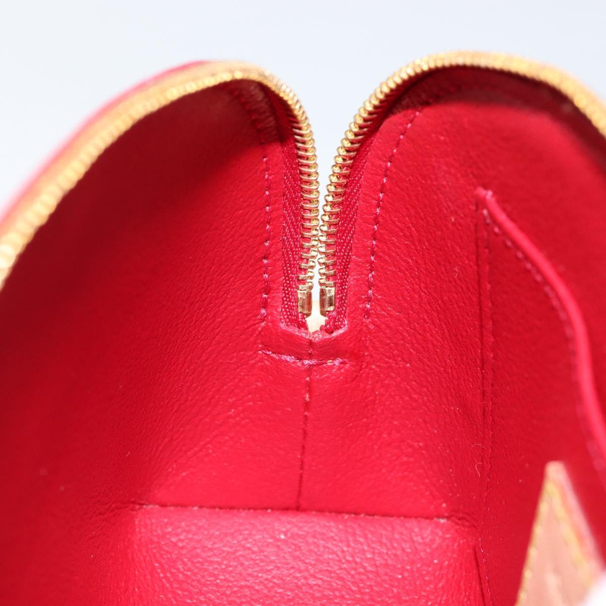 LOUIS VUITTON Vernis Rayure Pochette Cosmetic Pomme D'amour M91721 Auth 144780