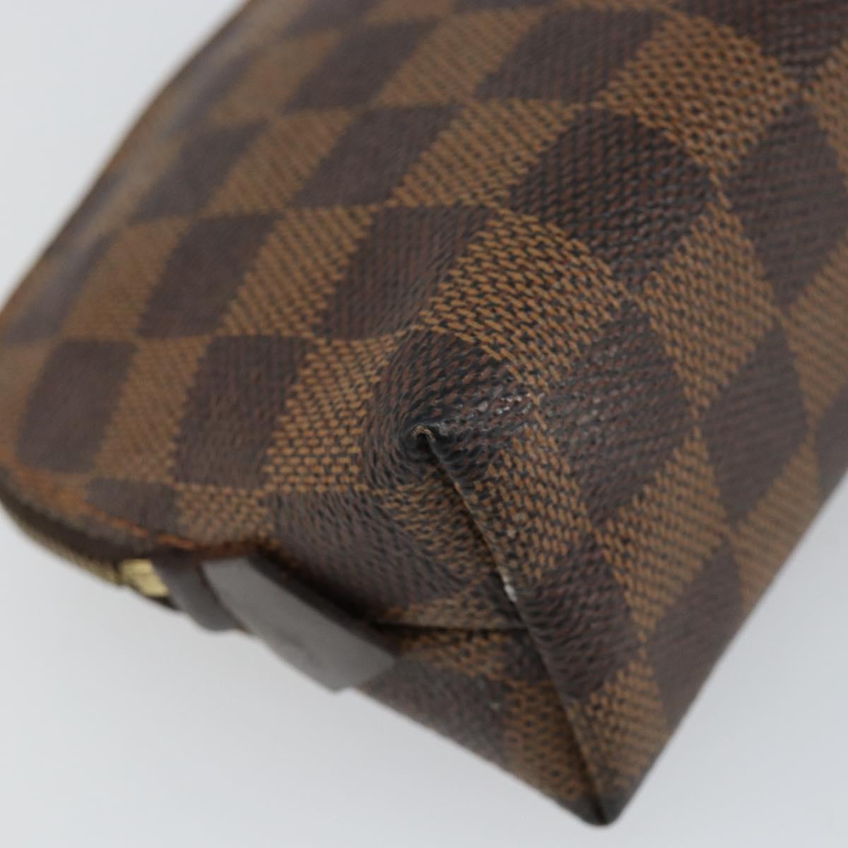 LOUIS VUITTON Damier Ebene Pochette Cosmetic PM Pouch N47516 LV Auth 144781
