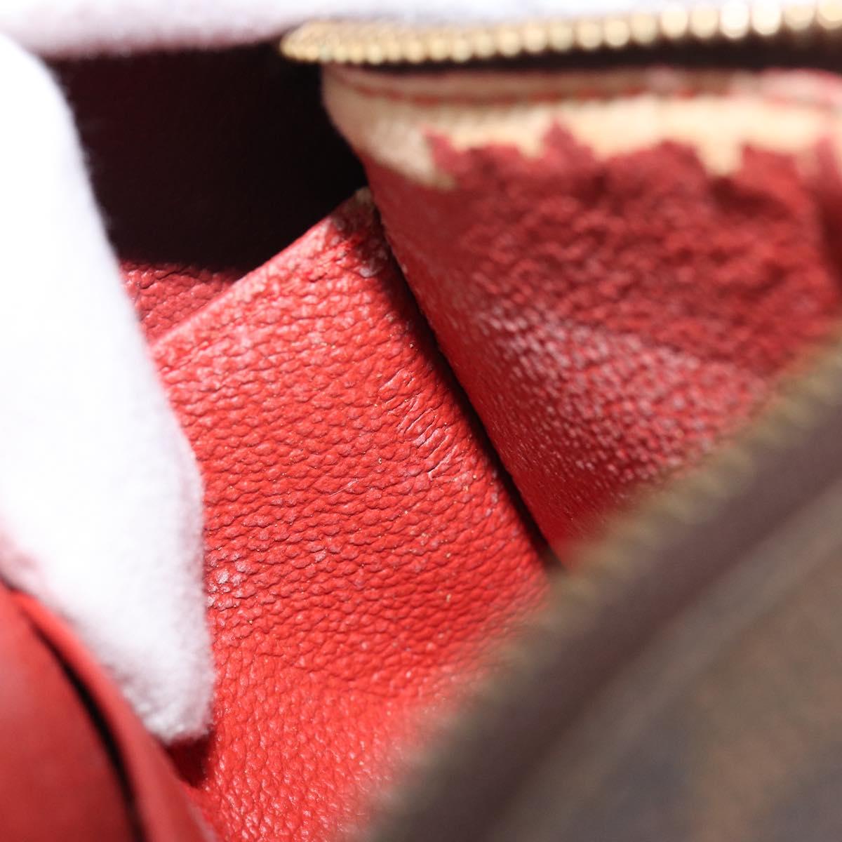 LOUIS VUITTON Damier Ebene Pochette Cosmetic PM Pouch N47516 LV Auth 144781