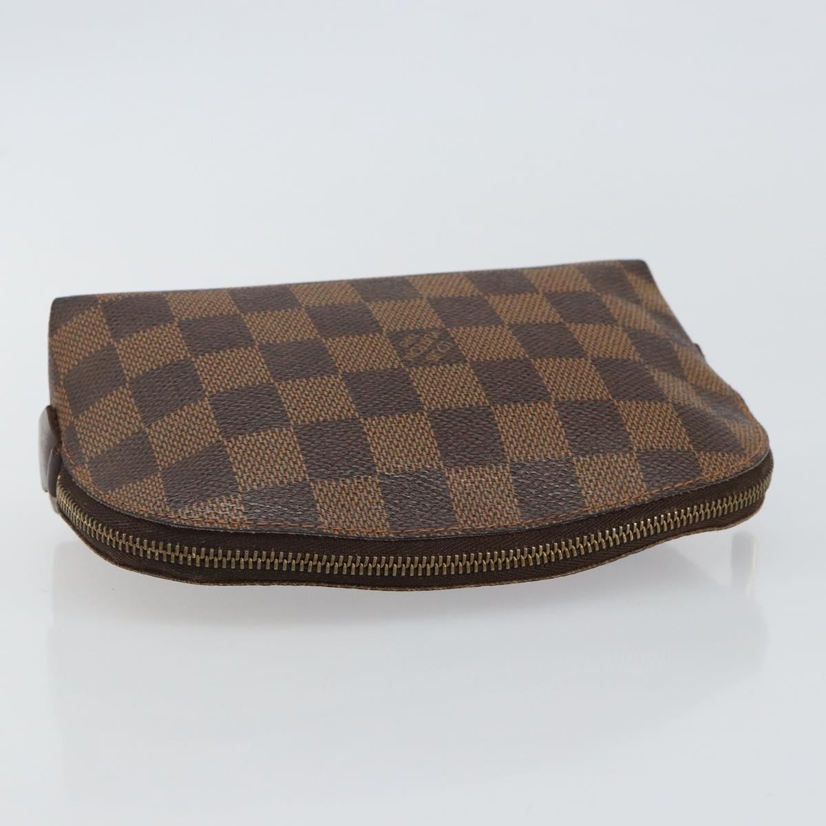 LOUIS VUITTON Damier Ebene Pochette Cosmetic PM Pouch N47516 LV Auth 144781