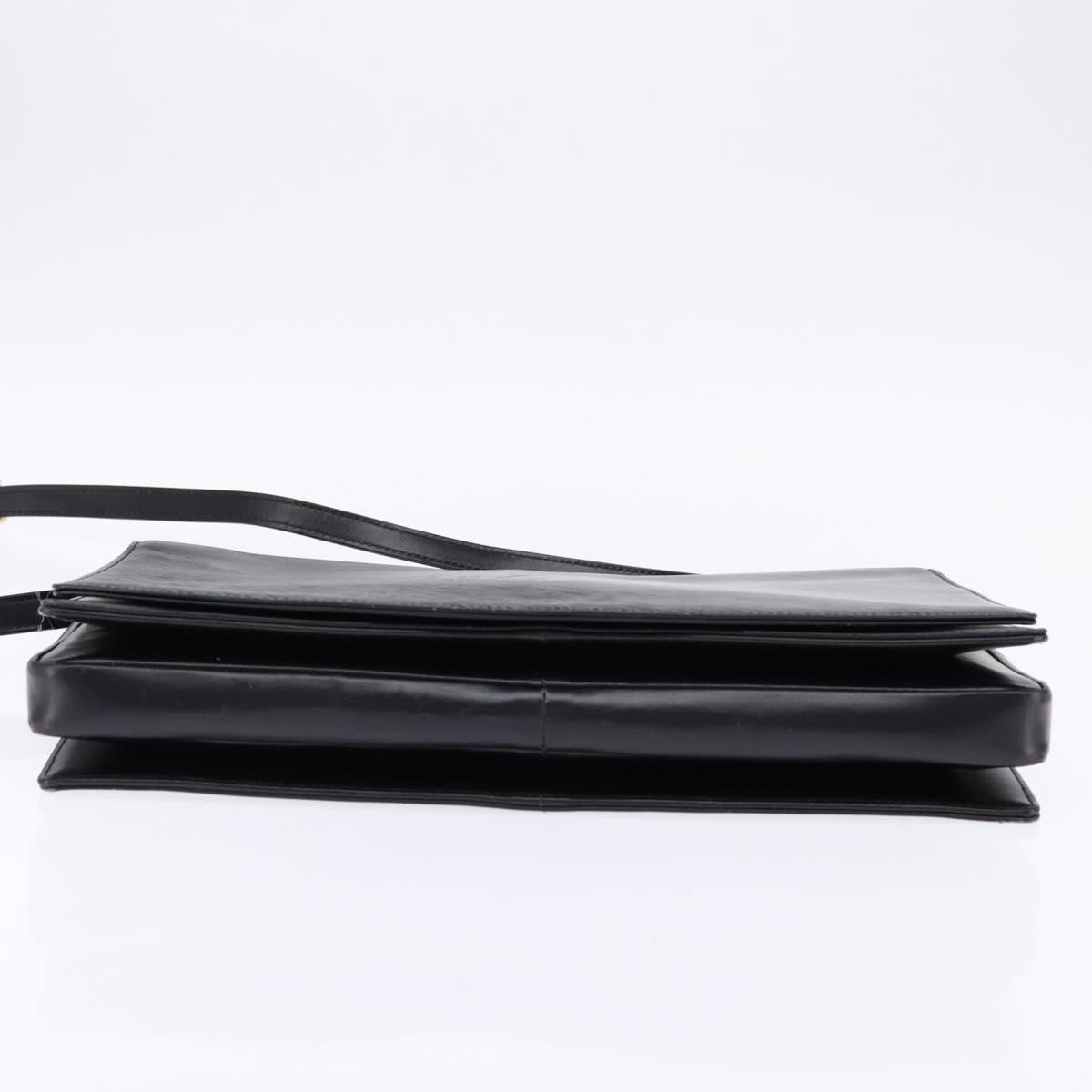 LOUIS VUITTON Opera line Rhodes Shoulder Bag Leather Black M63912 LV Auth 144784