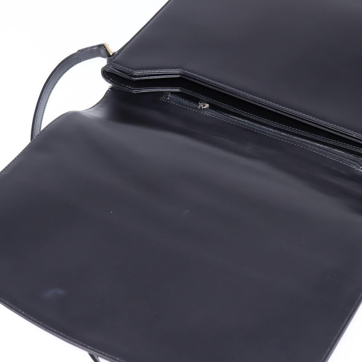 LOUIS VUITTON Opera line Rhodes Shoulder Bag Leather Black M63912 LV Auth 144784