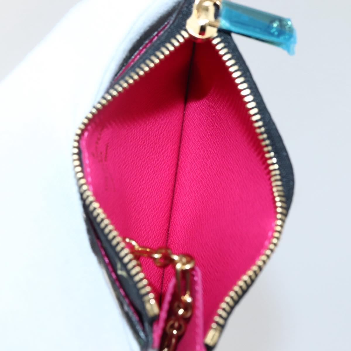 LOUIS VUITTON Multicolor Pochette ClesNM Coin Purse Black M60279 LV Auth 144785V