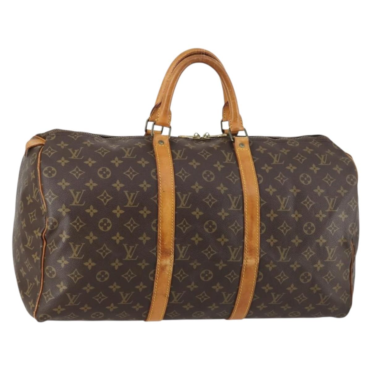 LOUIS VUITTON Monogram Keepall 50 Boston Bag M41426 LV Auth 144796