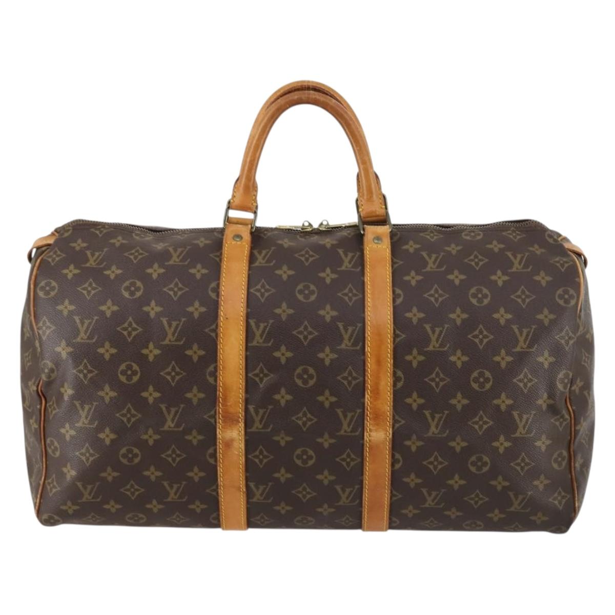 LOUIS VUITTON Monogram Keepall 50 Boston Bag M41426 LV Auth 144796