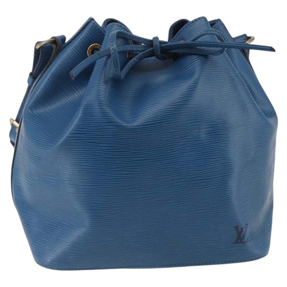 LOUIS VUITTON Epi Petit Noe Shoulder Bag Blue M44105 LV Auth 144801