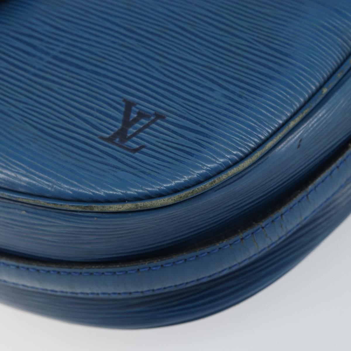 LOUIS VUITTON Epi June Feuille Shoulder Bag Blue M52155 LV Auth 144802