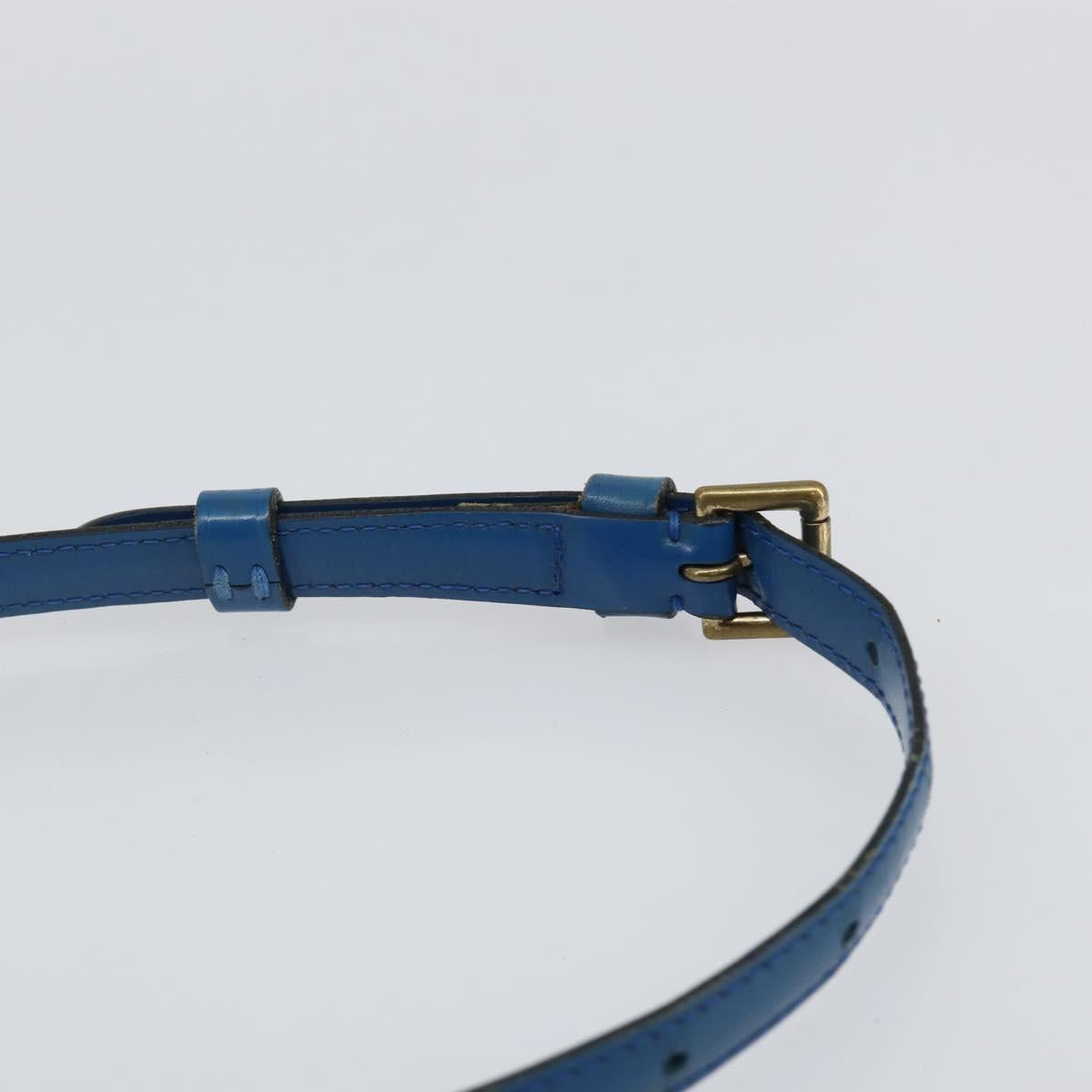 LOUIS VUITTON Epi June Feuille Shoulder Bag Blue M52155 LV Auth 144802