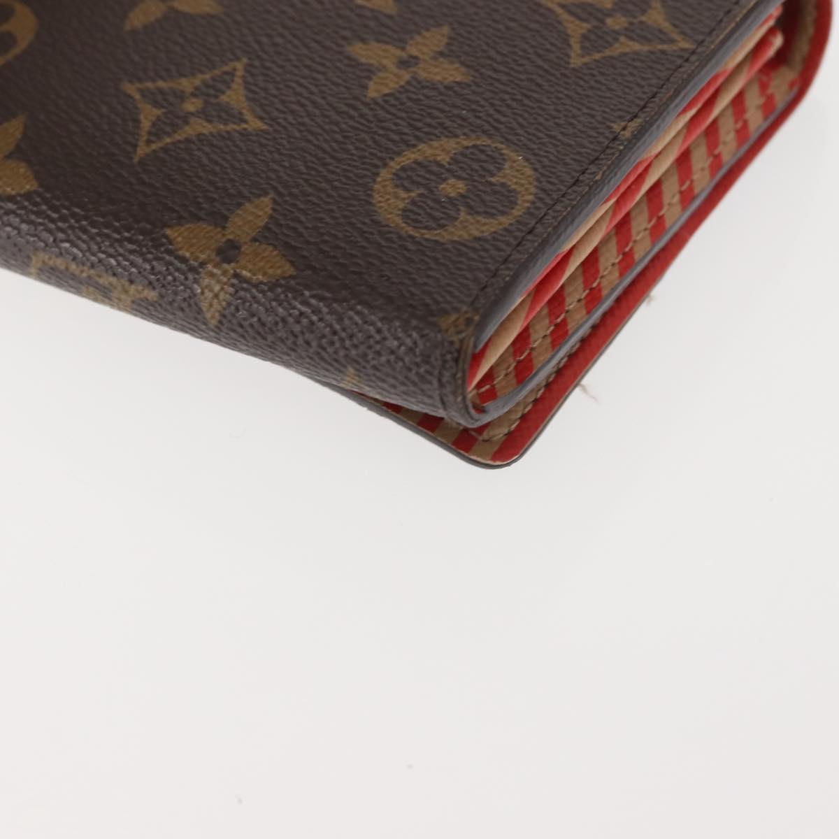 LOUIS VUITTON Monogram Trunk Portefeuille Sarah Long Wallet M60415 Auth 144804