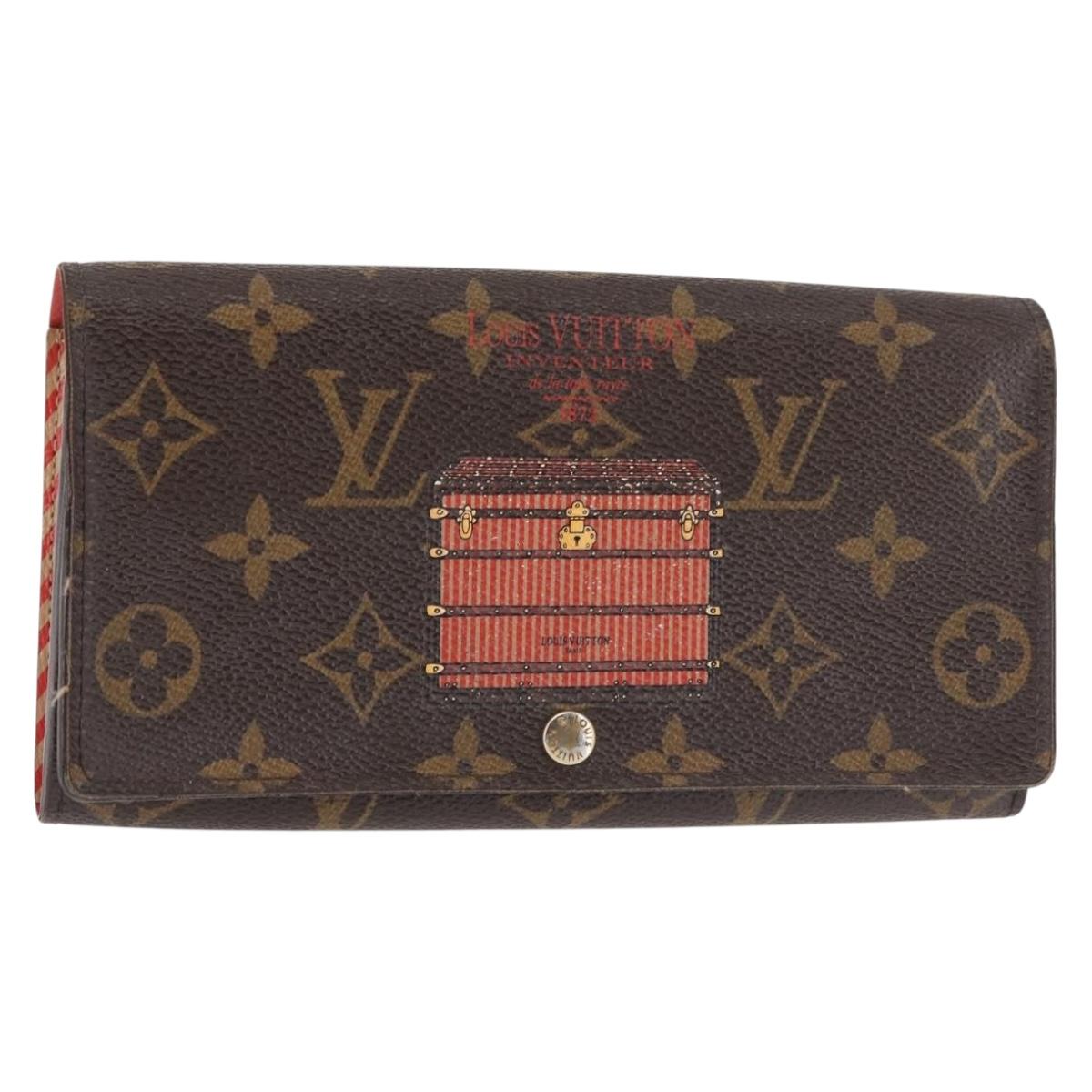 LOUIS VUITTON Monogram Trunk Portefeuille Sarah Long Wallet M60415 Auth 144804