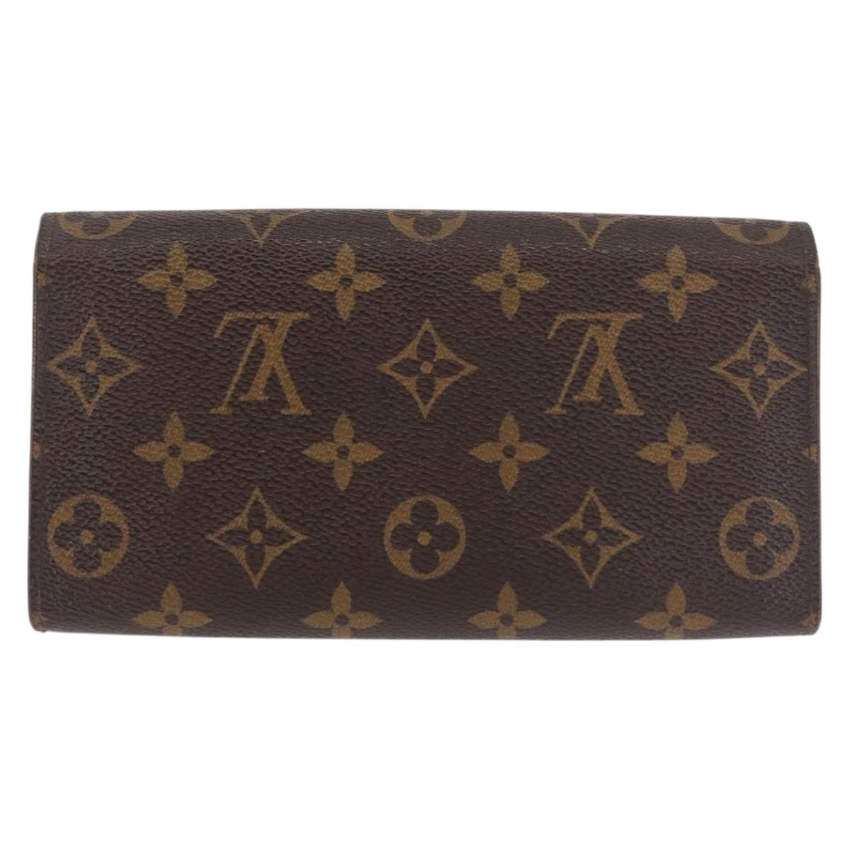 LOUIS VUITTON Monogram Trunk Portefeuille Sarah Long Wallet M60415 Auth 144804