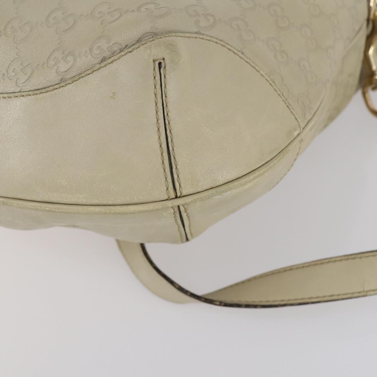 GUCCI Bamboo GG Canvas Guccissima Hand Bag Leather 2way Beige Gold Auth 144806