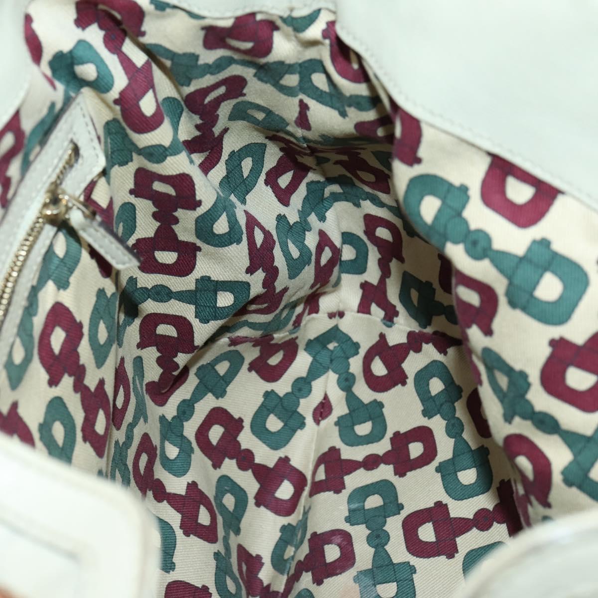 GUCCI Bamboo GG Canvas Guccissima Hand Bag Leather 2way Beige Gold Auth 144806