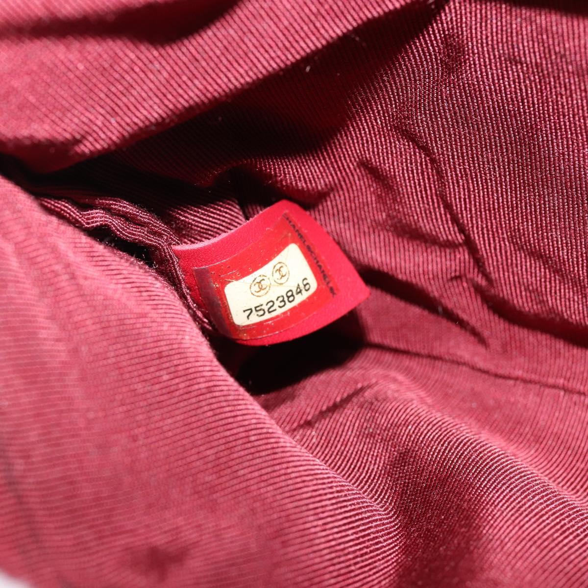 CHANEL Chain Tote Bag No5 Canvas Beige Silver CC Auth 144809