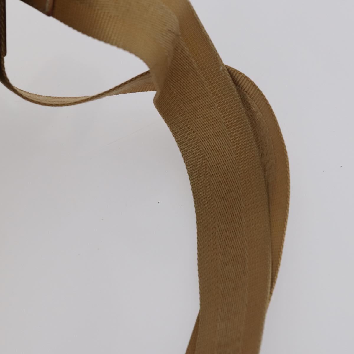 CELINE Macadam Canvas Backpack PVC Leather Beige Gold Auth 144815