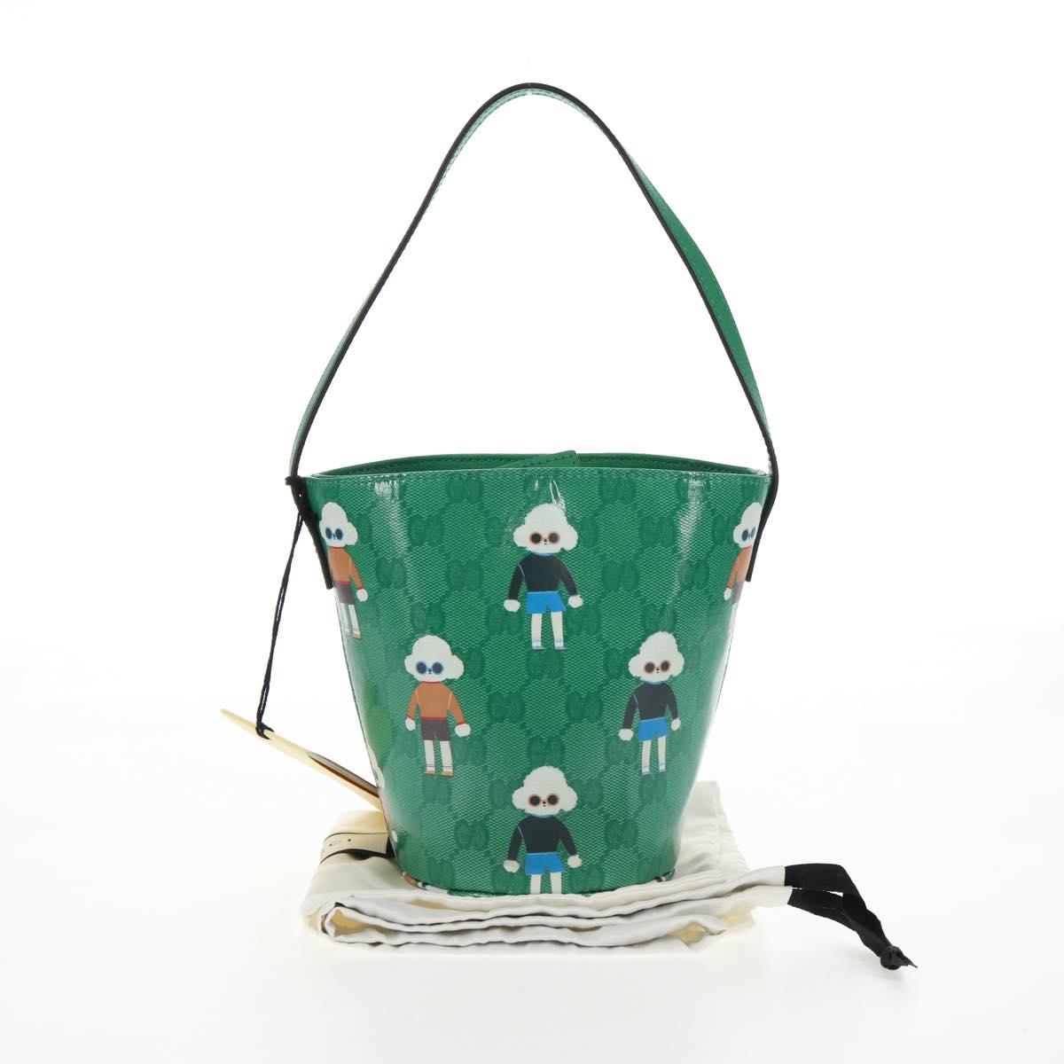 GUCCI GG Crystal Children's Kim Seung Yeon Bag Gold Green 752356 Auth 144816V