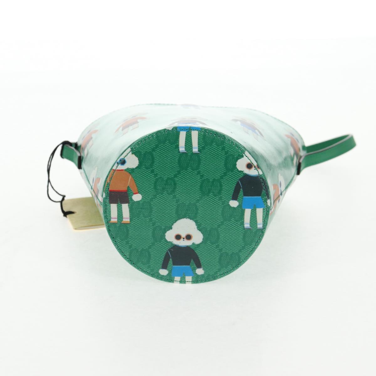 GUCCI GG Crystal Children's Kim Seung Yeon Bag Gold Green 752356 Auth 144816V