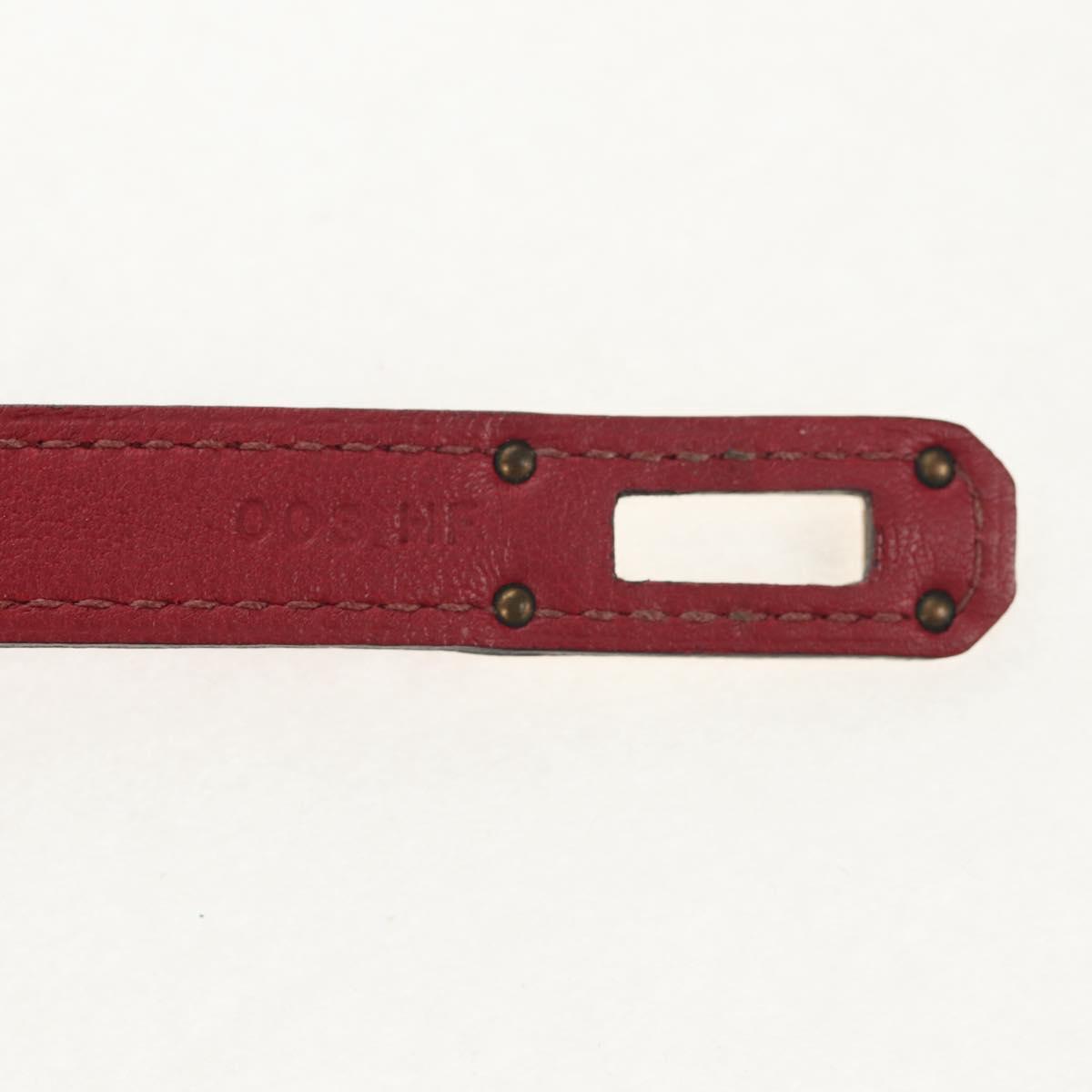 HERMES Kelly Long Wallet Leather Red Gold Auth 144824SAM