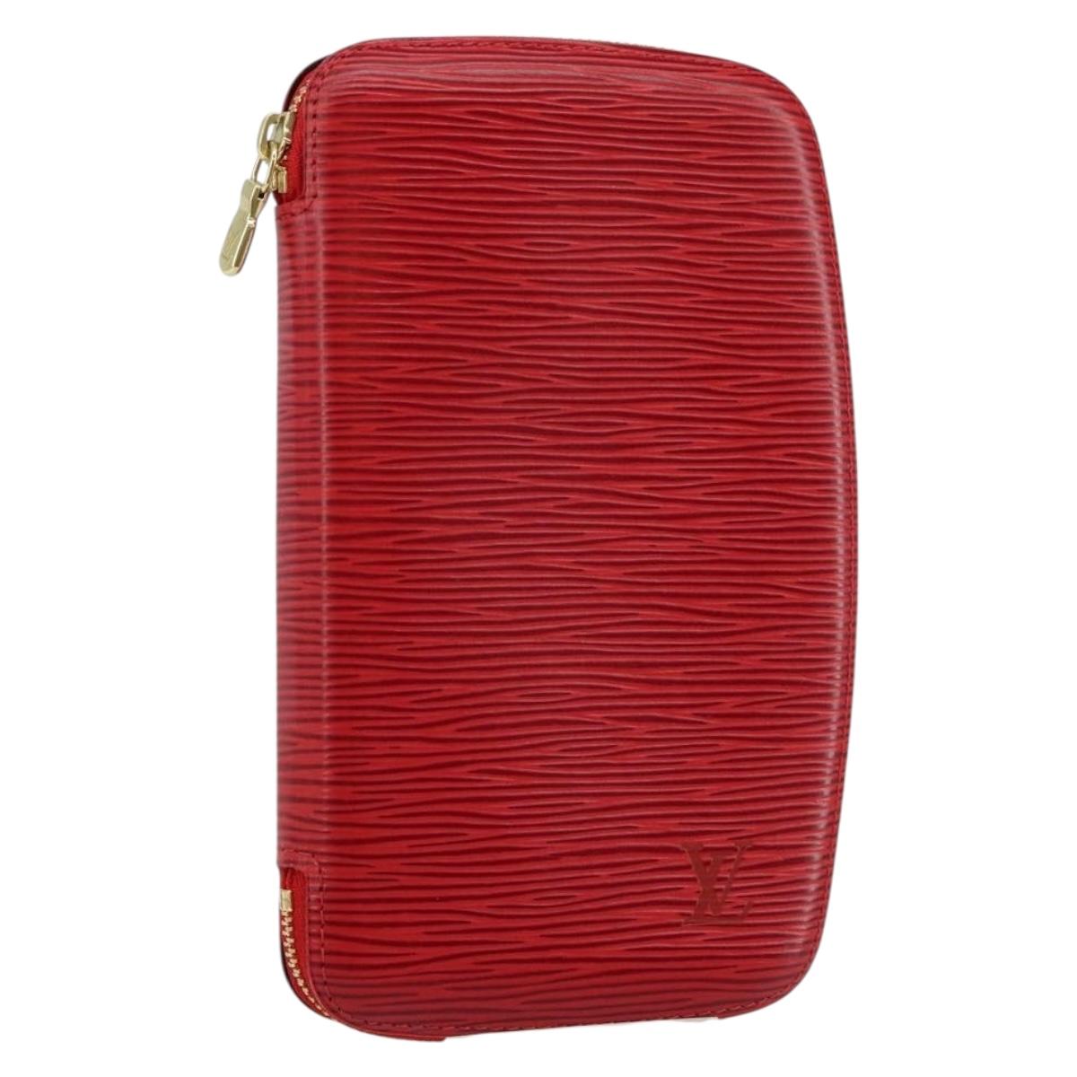 LOUIS VUITTON Epi Agenda Geod Wallet Red M63877 LV Auth 144840