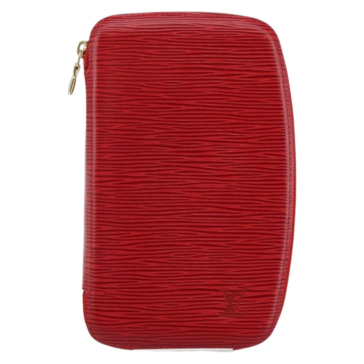 LOUIS VUITTON Epi Agenda Geod Wallet Red M63877 LV Auth 144840
