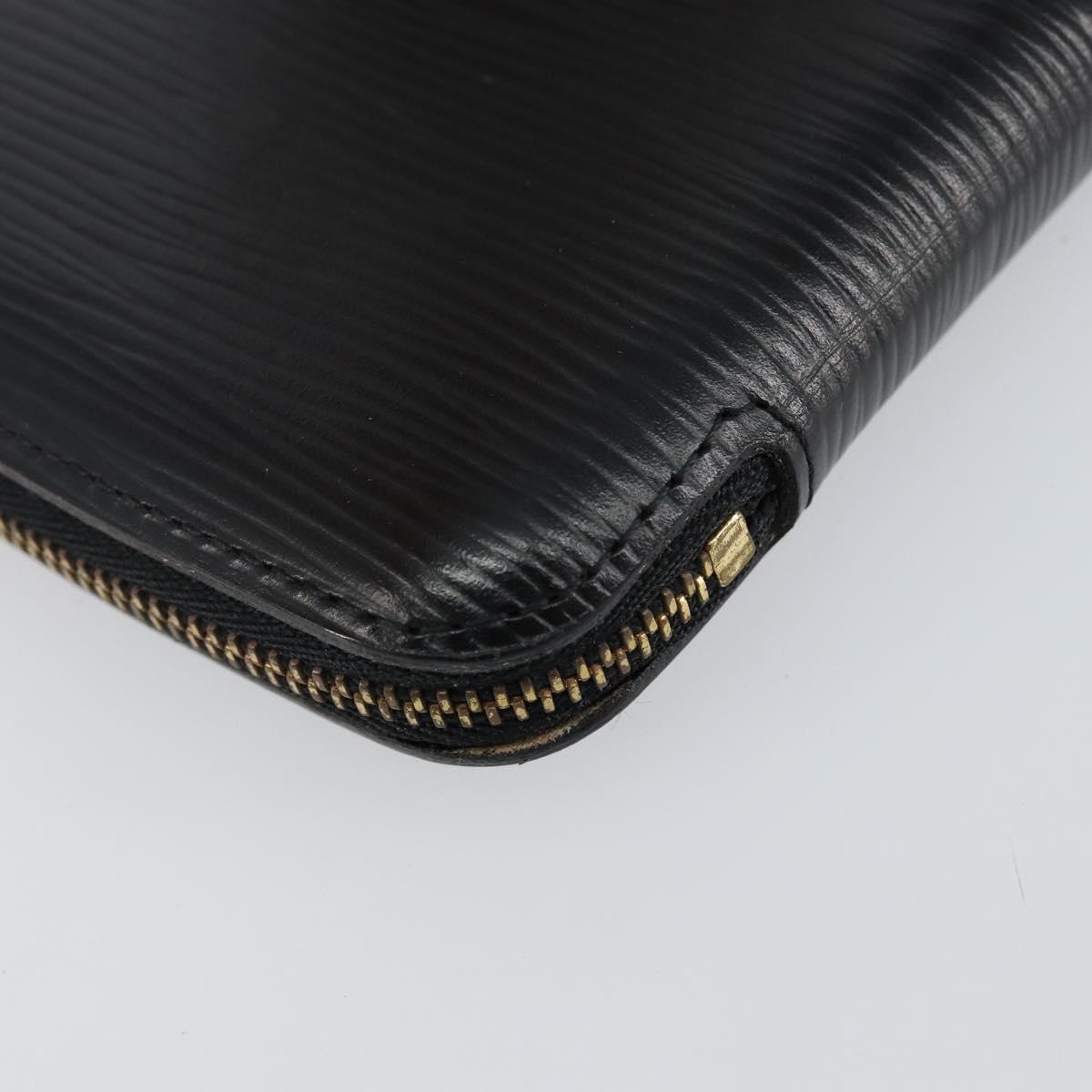 LOUIS VUITTON Epi Agenda Geode Travel Case Black M63872 LV Auth 144841