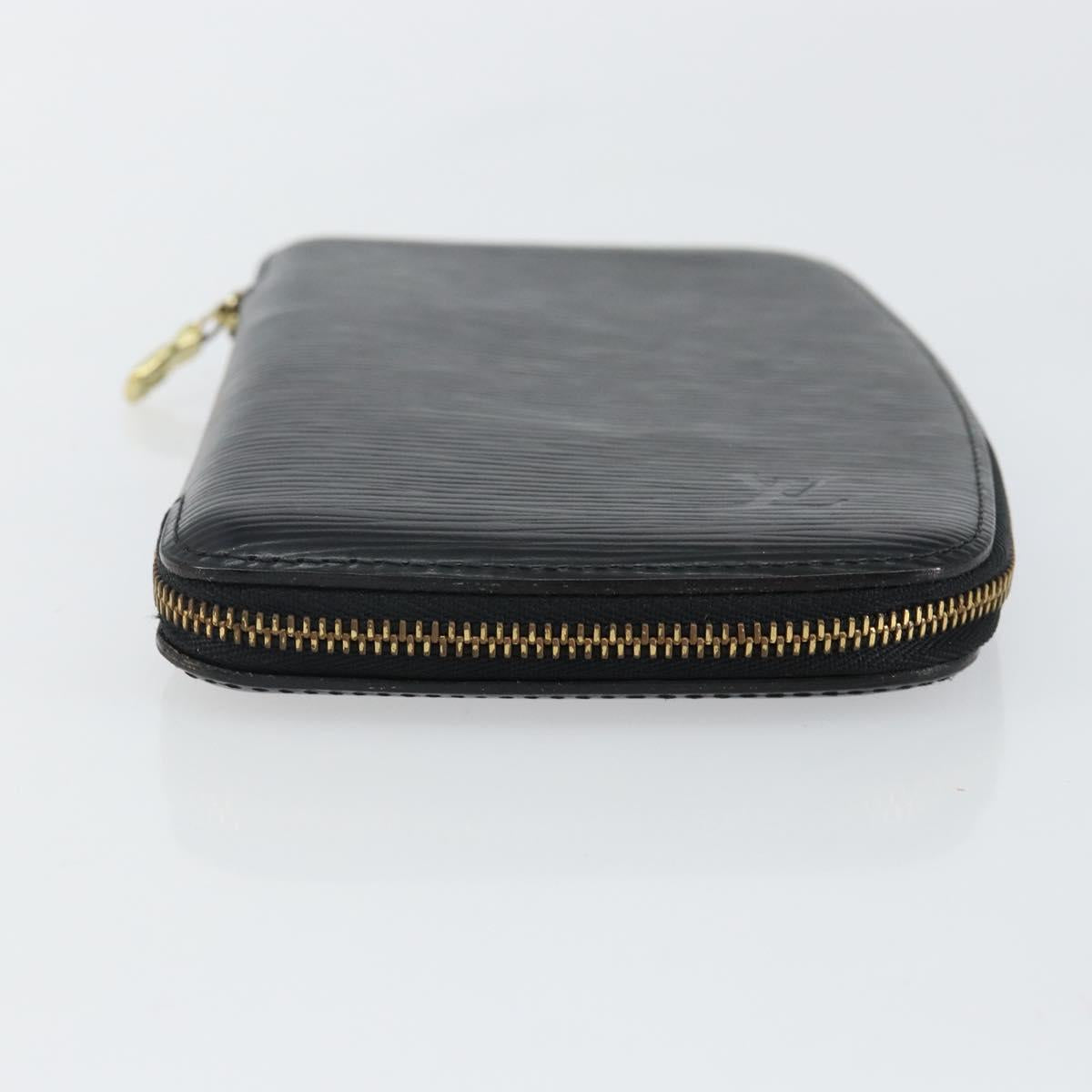 LOUIS VUITTON Epi Agenda Geode Travel Case Black M63872 LV Auth 144841