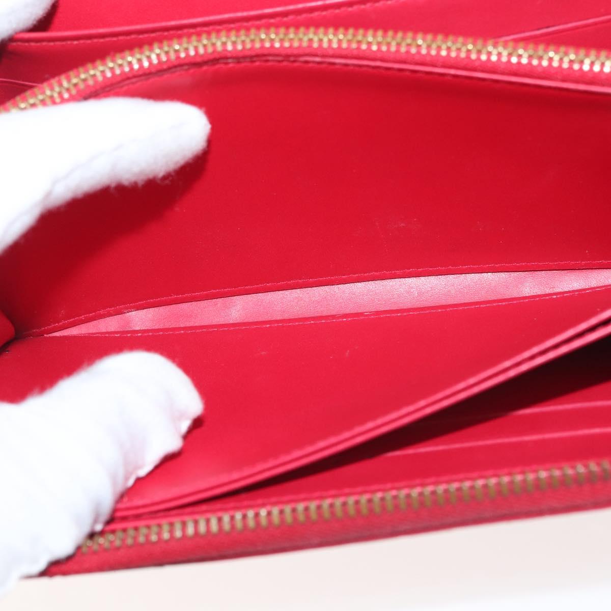 LOUIS VUITTON Monogram Vernis Yayoi Kusama Wallet Rouge M91572 LV Auth 144843