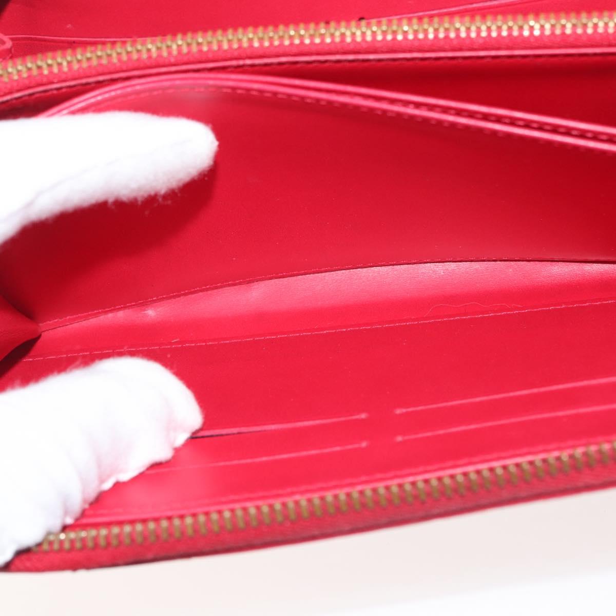 LOUIS VUITTON Monogram Vernis Yayoi Kusama Wallet Rouge M91572 LV Auth 144843