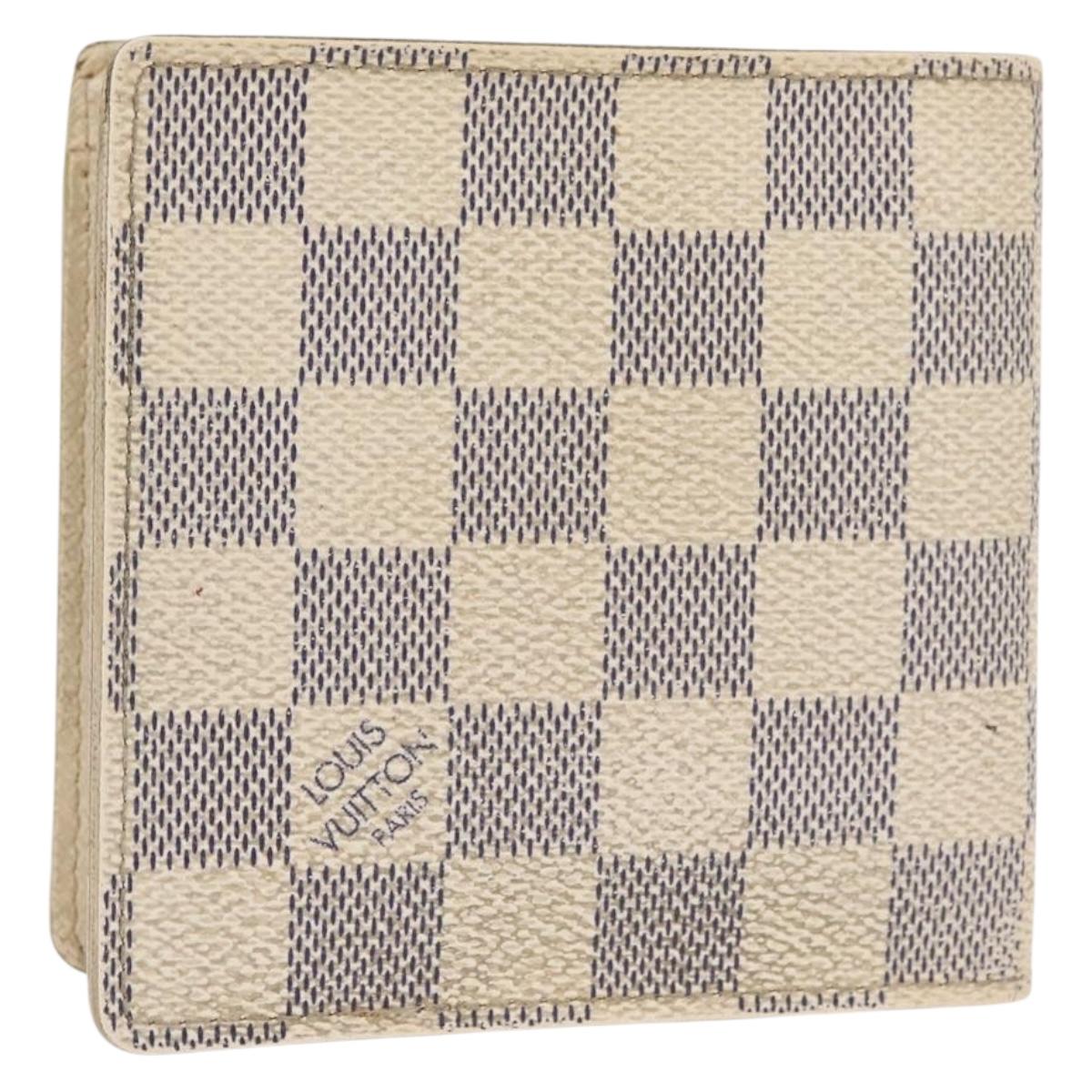 LOUIS VUITTON Damier Azur Porte Feuille Marco Bifold Wallet N60018 Auth 144844