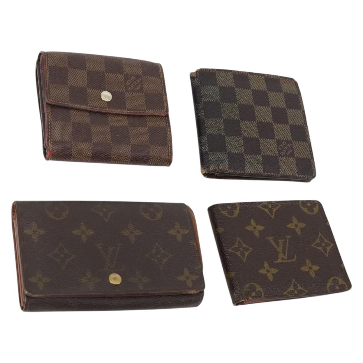 LOUIS VUITTON Monogram Damier Wallet 4Set LV Auth 144845