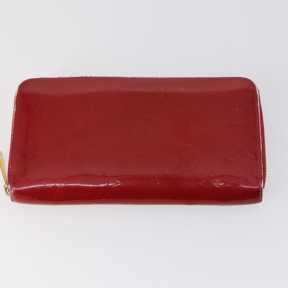 LOUIS VUITTON Monogram Vernis Mat Wallet 3Set Red Beige black LV Auth 144846