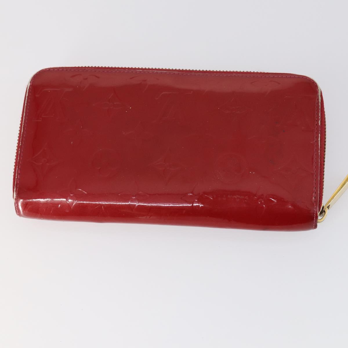 LOUIS VUITTON Monogram Vernis Mat Wallet 3Set Red Beige black LV Auth 144846