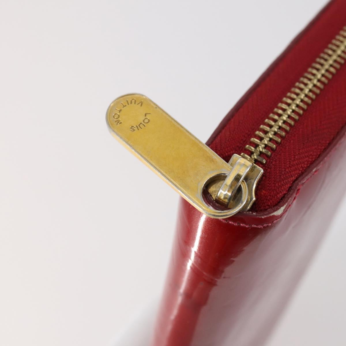 LOUIS VUITTON Monogram Vernis Mat Wallet 3Set Red Beige black LV Auth 144846