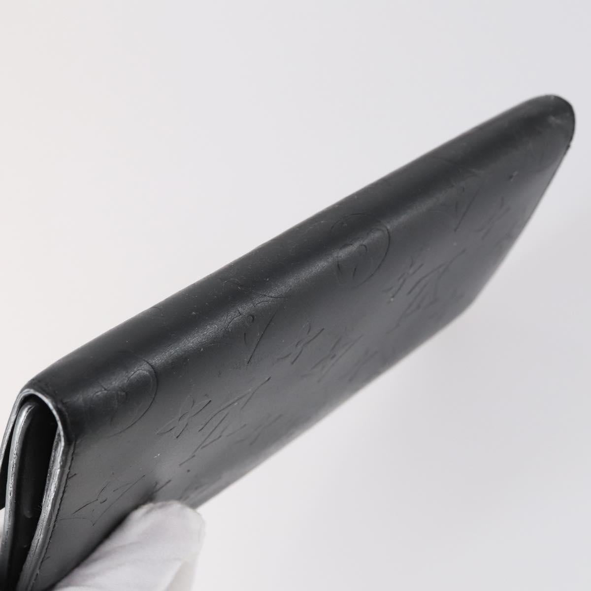 LOUIS VUITTON Monogram Vernis Mat Wallet 3Set Red Beige black LV Auth 144846