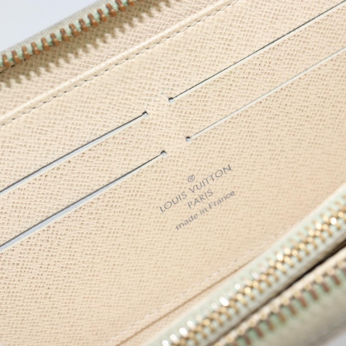 LOUIS VUITTON Damier Azur Zippy Wallet Long Wallet N60019 LV Auth 144850