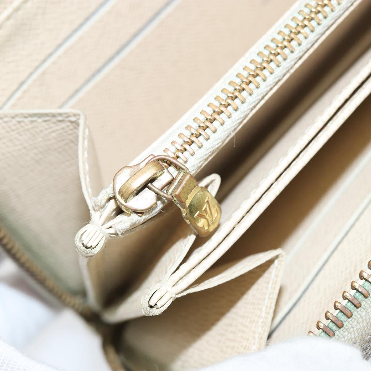 LOUIS VUITTON Damier Azur Zippy Wallet Long Wallet N60019 LV Auth 144850