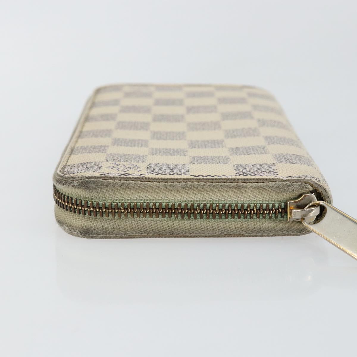 LOUIS VUITTON Damier Azur Zippy Wallet Long Wallet N60019 LV Auth 144850