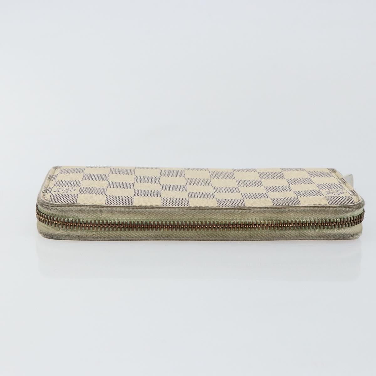 LOUIS VUITTON Damier Azur Zippy Wallet Long Wallet N60019 LV Auth 144850
