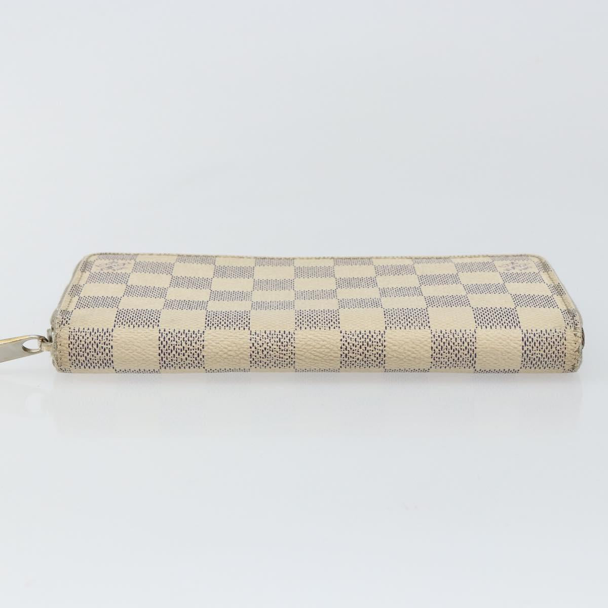LOUIS VUITTON Damier Azur Zippy Wallet Long Wallet N60019 LV Auth 144850