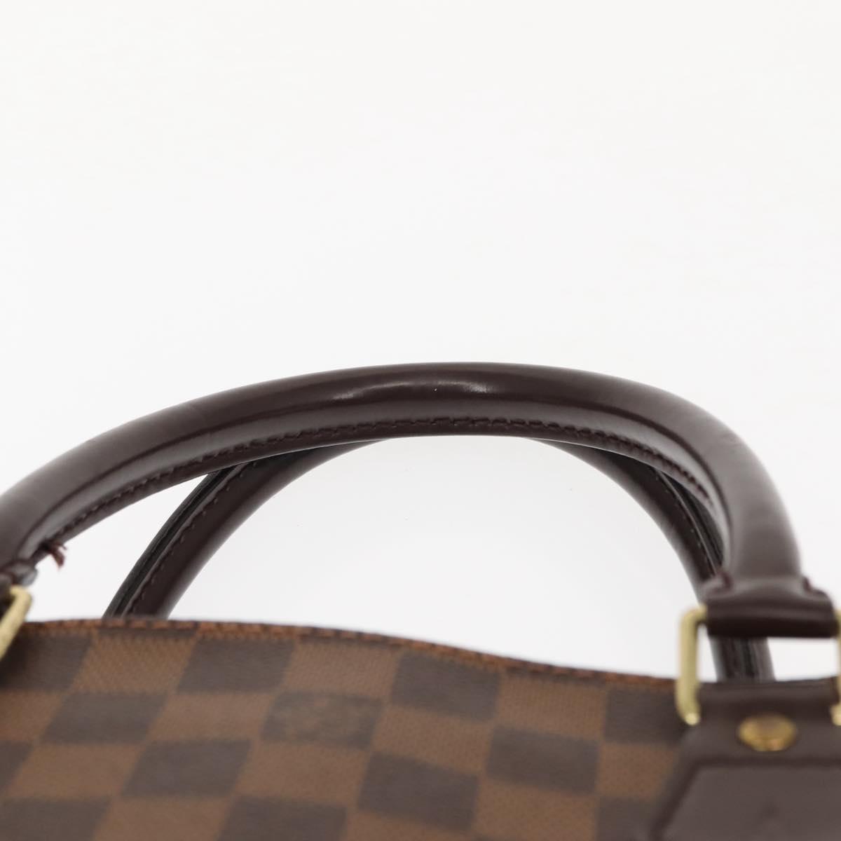 LOUIS VUITTON Damier Ebene Sac Plat Hand Bag N51140 LV Auth 144863
